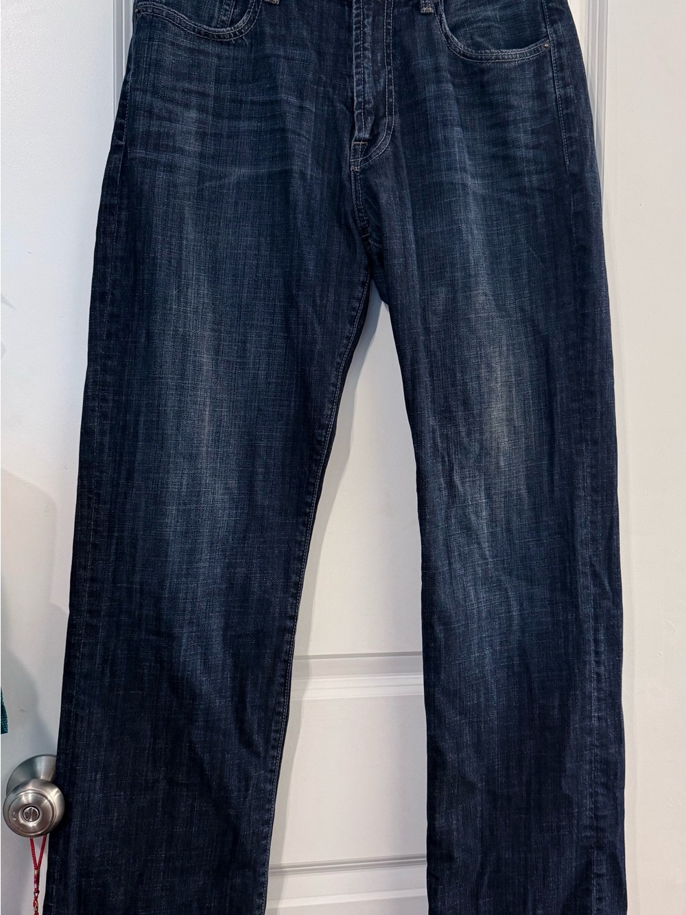 Lucky Brand 181 Relaxed Straight Jeans Mens 31x34 Dark Wash Blue Denim